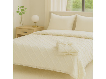 Bed cover RESTFUL NAKI02 250X250 LIGHT CREAM 