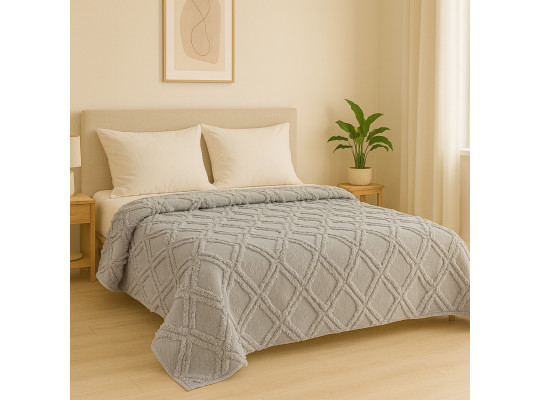Մահճակալի ծածկոց RESTFUL NAKI02 250X250 LIGHT GREY 