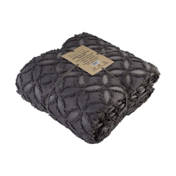 Bed cover RESTFUL NAKI03 250X250 DARK GREY 