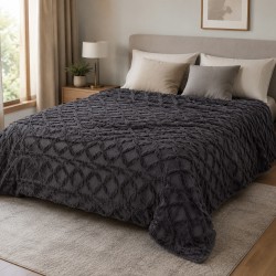 Bed cover RESTFUL NAKI03 180X250 DARK GREY 
