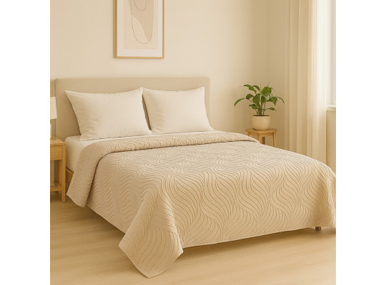 Մահճակալի ծածկոց RESTFUL NAKI04 250X250 BEIGE 