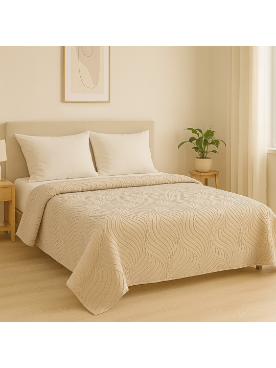 Մահճակալի ծածկոց RESTFUL NAKI04 250X250 BEIGE 