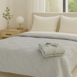 Bed cover RESTFUL NAKI04 250X250 LIGHT GREY 
