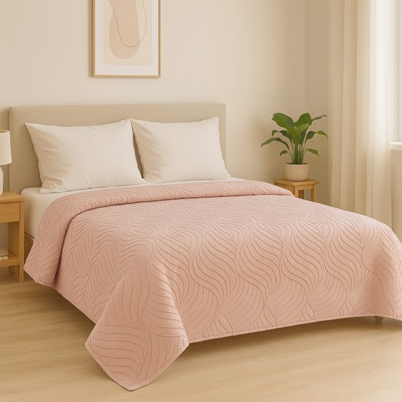 Bed cover RESTFUL NAKI04 250X250 PUDRA 