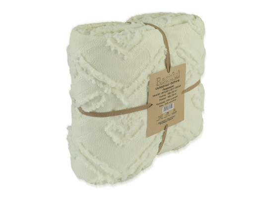 Մահճակալի ծածկոց RESTFUL NAKI05 180X250 LIGHT CREAM 