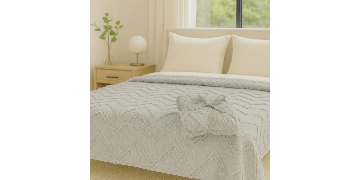 Մահճակալի ծածկոց RESTFUL NAKI05 180X250 LIGHT GREY 