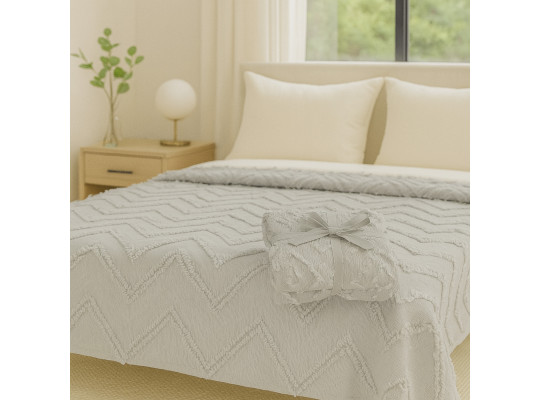Մահճակալի ծածկոց RESTFUL NAKI05 180X250 LIGHT GREY 