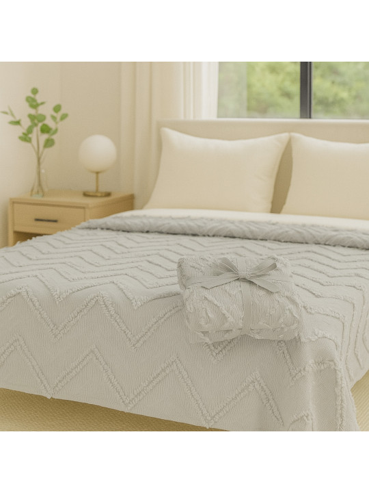 Մահճակալի ծածկոց RESTFUL NAKI05 180X250 LIGHT GREY 