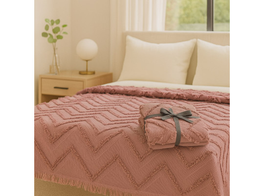 Մահճակալի ծածկոց RESTFUL NAKI05 180X250 PLUM 