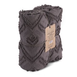 Bed cover RESTFUL NAKI05 250X250 DARK GREY 