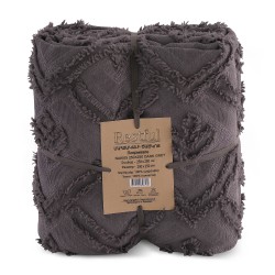 Bed cover RESTFUL NAKI05 250X250 DARK GREY 