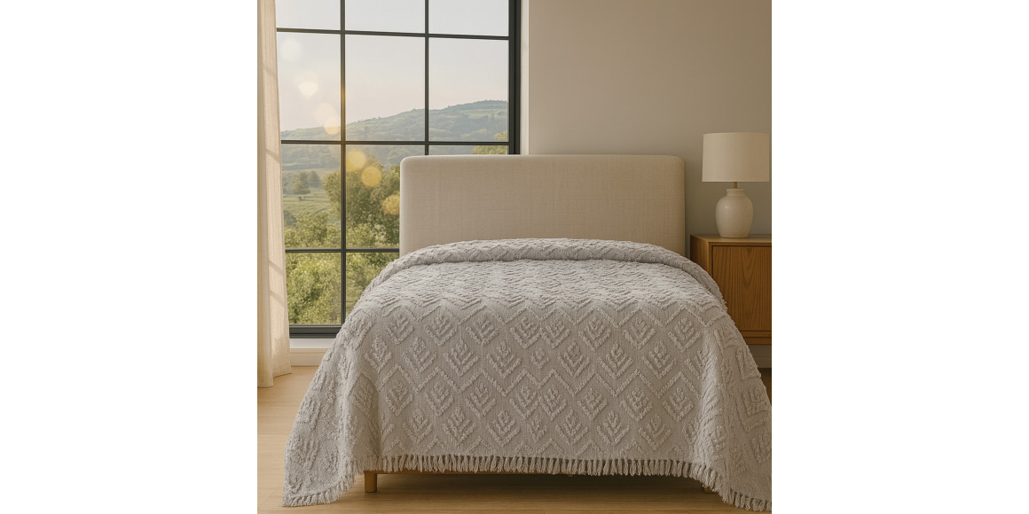 Bed cover RESTFUL NAKI05 250X250 LIGHT GREY 