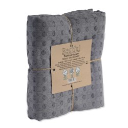 Plaid RESTFUL TENCEL 100X115 GREY 