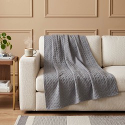 Plaid RESTFUL TENCEL 100X115 GREY 