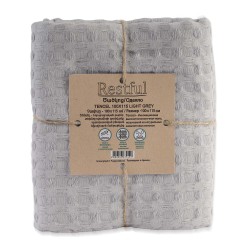 Plaid RESTFUL TENCEL 100X115 LIGHT GREY 