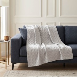 Plaid RESTFUL TENCEL 100X115 LIGHT GREY 