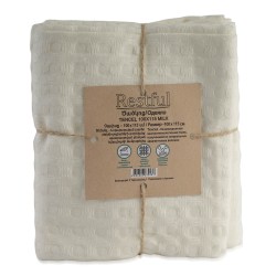 Plaid RESTFUL TENCEL 100X115 MILK 