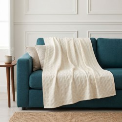 Plaid RESTFUL TENCEL 100X115 MILK 