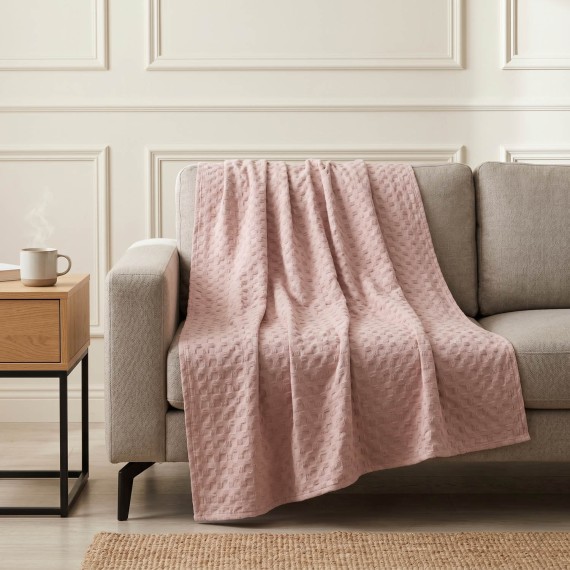 Plaid RESTFUL TENCEL 100X115 PUDRA 
