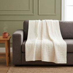 Plaid RESTFUL TENCEL 150X230 MILK 