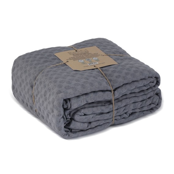 Plaid RESTFUL TENCEL 210X230 GREY 