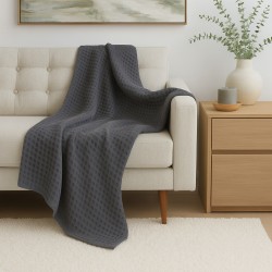Plaid RESTFUL TENCEL 210X230 GREY 