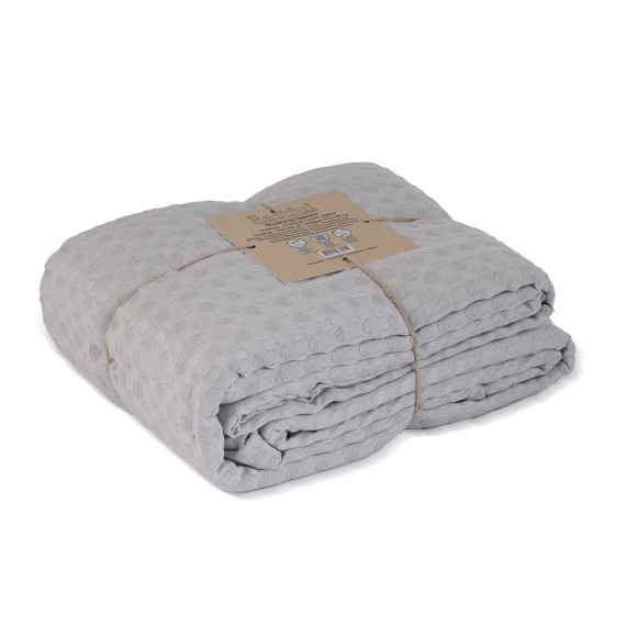 Plaid RESTFUL TENCEL 210X230 LIGHT GREY 