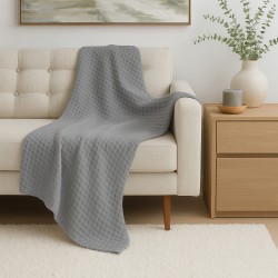 Plaid RESTFUL TENCEL 210X230 LIGHT GREY 