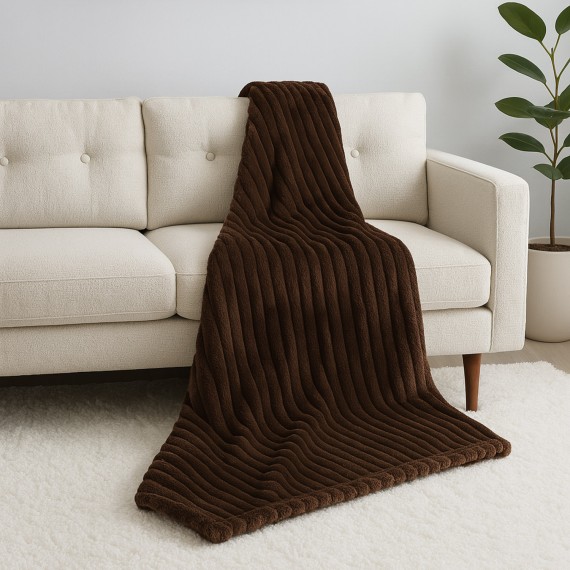 Plaid RESTFUL WELLSOFT 220X240 COFFEE 