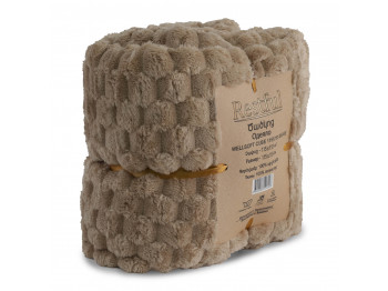 Plaid RESTFUL WELLSOFT CUBE 115X155 BEIGE 