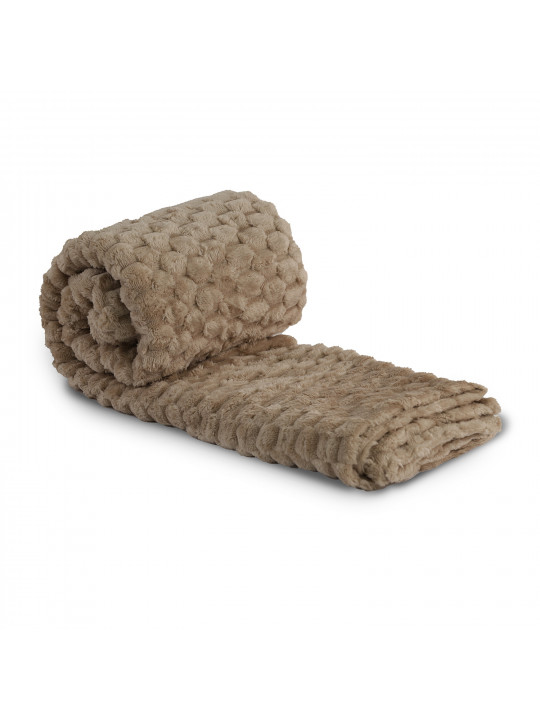 Plaid RESTFUL WELLSOFT CUBE 115X155 BEIGE 