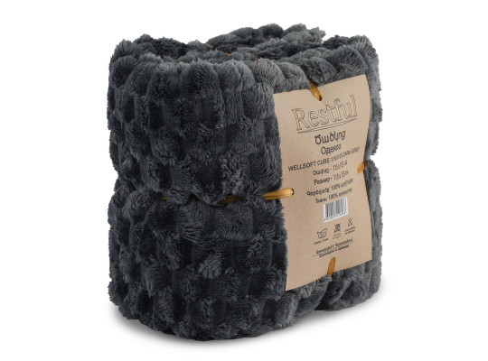 Плед RESTFUL WELLSOFT CUBE 115X155 DARK GREY 