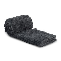 Plaid RESTFUL WELLSOFT CUBE 115X155 DARK GREY 