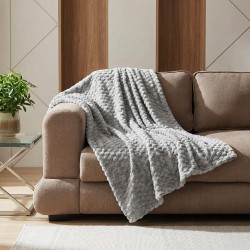 Plaid RESTFUL WELLSOFT CUBE 115X155 LIGHT GREY 