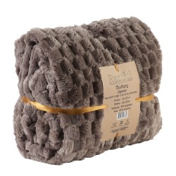 Plaid RESTFUL WELLSOFT CUBE 115X155 SILVER BEIGE 
