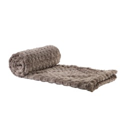 Plaid RESTFUL WELLSOFT CUBE 115X155 SILVER BEIGE 