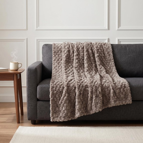 Плед RESTFUL WELLSOFT CUBE 115X155 SILVER BEIGE 