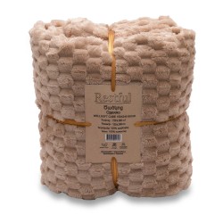 Plaid RESTFUL WELLSOFT CUBE 150X240 BEIGE 