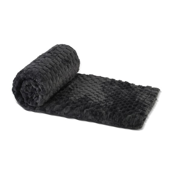 Plaid RESTFUL WELLSOFT CUBE 150X240 DARK GREY 