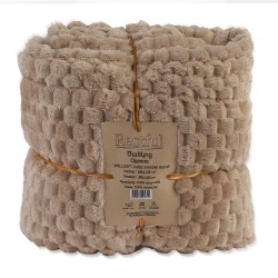 Plaid RESTFUL WELLSOFT CUBE 240X240 BEIGE 