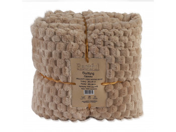 Plaid RESTFUL WELLSOFT CUBE 240X240 BEIGE 