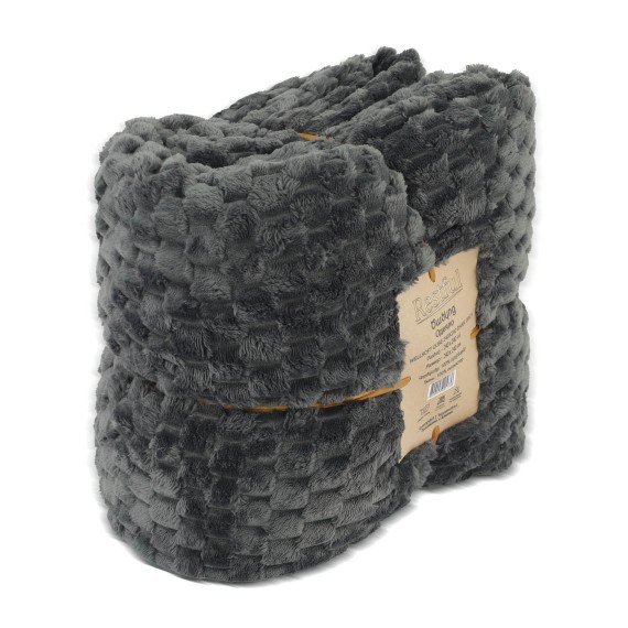 Плед RESTFUL WELLSOFT CUBE 240X240 DARK GREY 