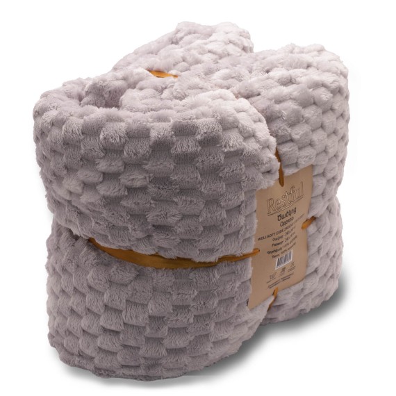 Плед RESTFUL WELLSOFT CUBE 240X240 LIGHT GREY 