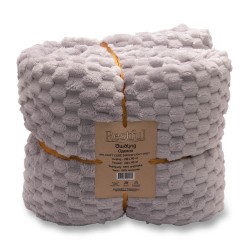 Plaid RESTFUL WELLSOFT CUBE 240X240 LIGHT GREY 