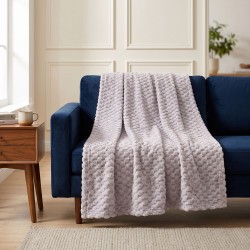 Plaid RESTFUL WELLSOFT CUBE 240X240 LIGHT GREY 