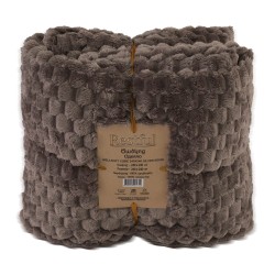 Plaid RESTFUL WELLSOFT CUBE 240X240 SILVER BEIGE 