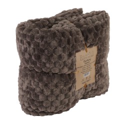 Plaid RESTFUL WELLSOFT CUBE 240X240 SILVER BEIGE 