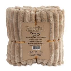 Plaid RESTFUL WELLSOFT LINE 115X155 BEIGE 