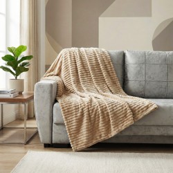 Plaid RESTFUL WELLSOFT LINE 115X155 BEIGE 