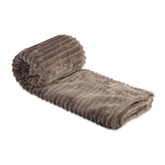 Plaid RESTFUL WELLSOFT LINE 115X155 SILVER BEIGE 